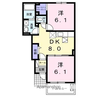 福岡県久留米市津福本町【アパート】の間取り