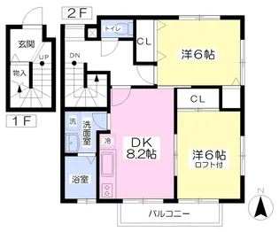グリーンビレッジII【2階】の間取り