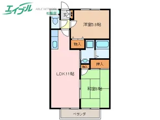 メゾンクレール【1階】の間取り