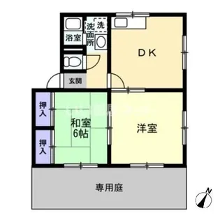 ソルトフィールドN・M B棟【1階】の間取り