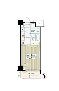 六本木エムケイアートレジデンス【3階】の間取り