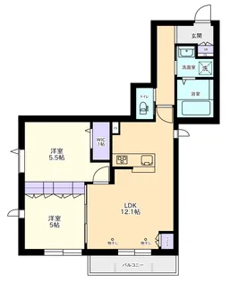 Wood Bell 下高井戸【2階】の間取り