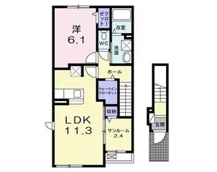 メルカート エスト【2階】の間取り