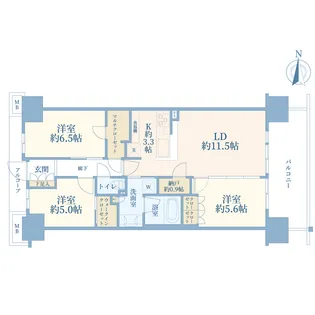 ヴィークステージ多摩センター【14階】の間取り
