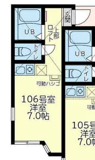 ユナイト川崎スターリンク【1階】の間取り