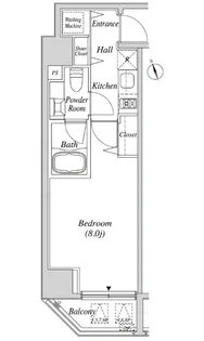 カーサスプレンディッド虎ノ門【4階】の間取り