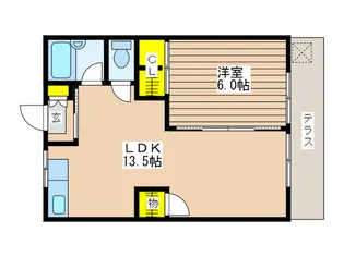 ハイランドトップ【1階】の間取り