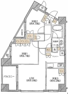 ダイナシティ西横浜【4階】の間取り