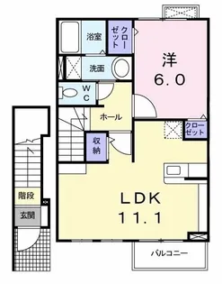 オークパレスII【2階】の間取り