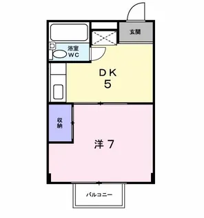シティハイツ朝間B棟【2階】の間取り