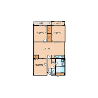 エフォール【6階】の間取り