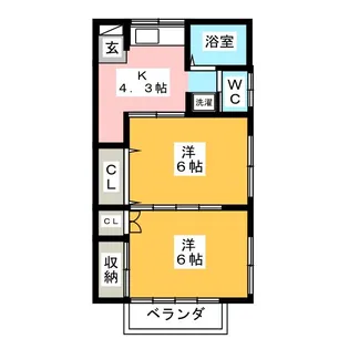 みつるハイツ【2階】の間取り