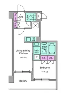 ドゥーエ菊川【2階】の間取り