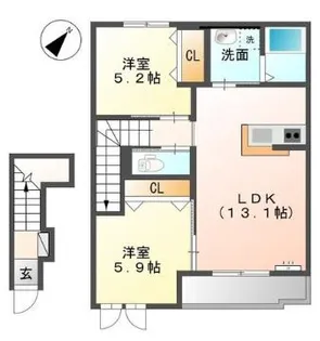 グランマーサ【2階】の間取り