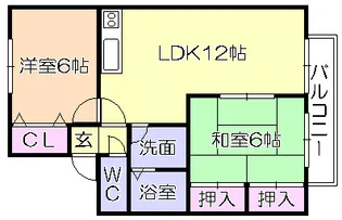 セジュール久留米インターA【2階】の間取り