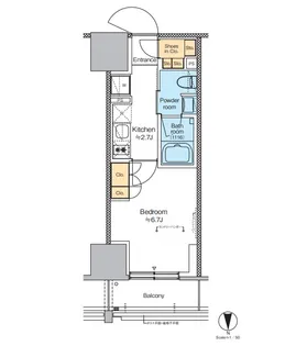 プラウドフラット四谷三丁目【9階】の間取り