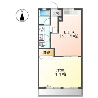 ハイムE【4階】の間取り