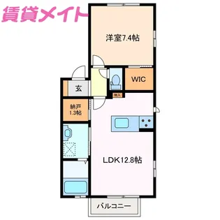 ブランシュールB【2階】の間取り