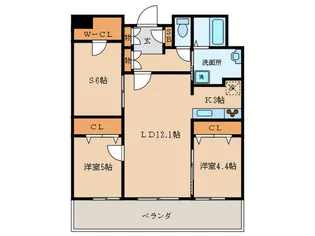 クレア-ルフレスカ【14階】の間取り