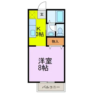 レイクヒル弐番館【2階】の間取り