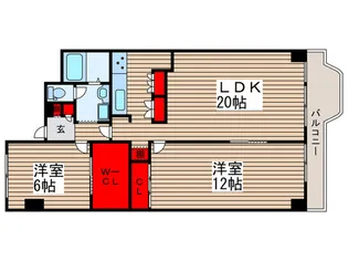 浦和白幡東高層住宅2号棟【5階】の間取り