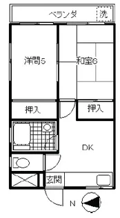 丸和コーポ【3階】の間取り