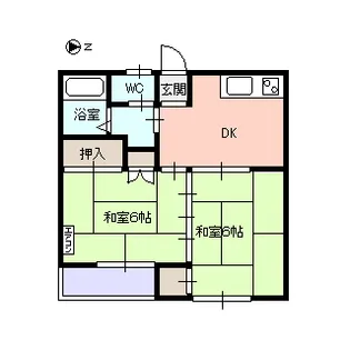 シンシア城西【2階】の間取り
