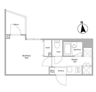 KDXレジデンス早稲田鶴巻【9階】の間取り