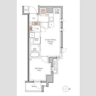 ジオエント四条大宮【3階】の間取り