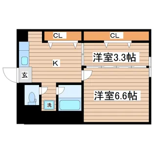 国分町クリスタルビル【4階】の間取り