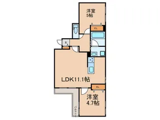 アーク千駄木【1階】の間取り