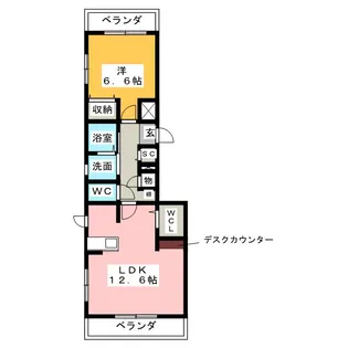 ラ ミニエラ ドーロ【4階】の間取り