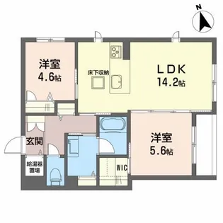 ハレオハナ【1階】の間取り