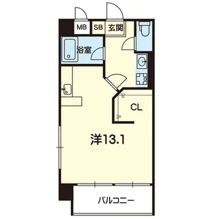 ライズ上通【2階】の間取り