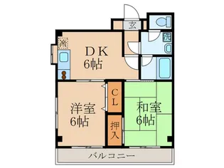 コスモプラザ【2階】の間取り