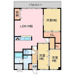 ベルレジョン【3階】の間取り