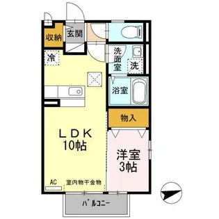 クレールレセンテ B棟【1階】の間取り