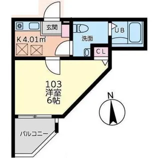 CasaMoma中野島【1階】の間取り