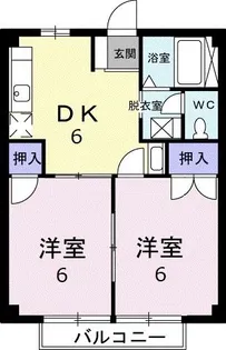 別井ハイツC【2階】の間取り