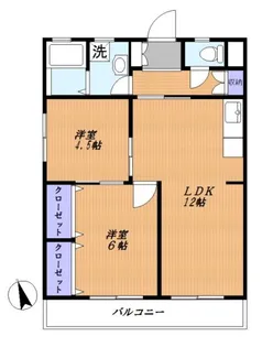 平野グランドハイツ【3階】の間取り