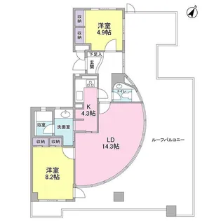 キャッスル北沢代々木上原【3階】の間取り