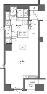 グラディート汐留ロッソ【6階】の間取り