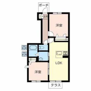 プルミエール豊野【1階】の間取り