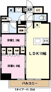 ザ・パークハビオ蕨【3階】の間取り