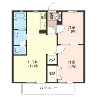 リーフコート【2階】の間取り