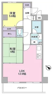 レジデンスヨコハマ南【5階】の間取り