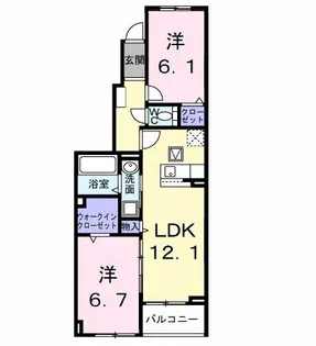 AZガーデン・ソレイユ【1階】の間取り