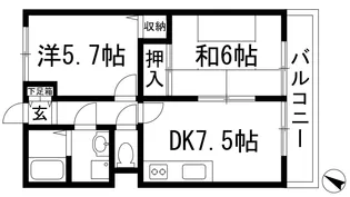 荻野MGレジデンス2【2階】の間取り