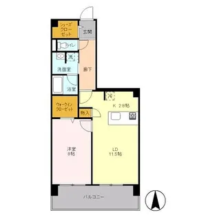 ロイヤルパークス梅島【4階】の間取り