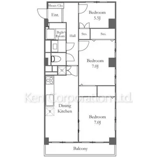 中野ダイヤモンドマンション【5階】の間取り